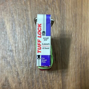 Tuff Lock Brown and Pink Paw Print Small 5/8 inch 4 Foot Dog Leash